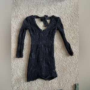 Black Lace Homecoming Dress
